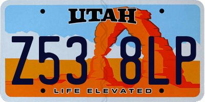 UT license plate Z538LP