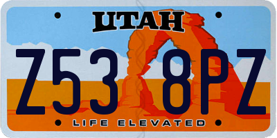 UT license plate Z538PZ