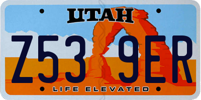 UT license plate Z539ER