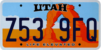 UT license plate Z539FQ
