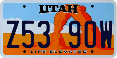 UT license plate Z539OW