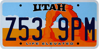 UT license plate Z539PM