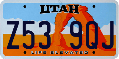 UT license plate Z539QJ
