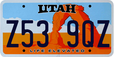 UT license plate Z539QZ