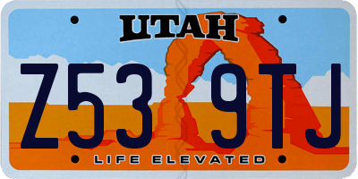 UT license plate Z539TJ