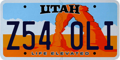 UT license plate Z540LI