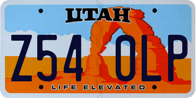 UT license plate Z540LP