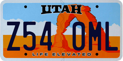 UT license plate Z540ML