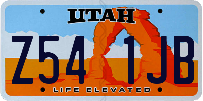 UT license plate Z541JB