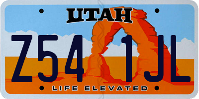 UT license plate Z541JL