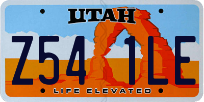 UT license plate Z541LE