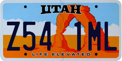 UT license plate Z541ML