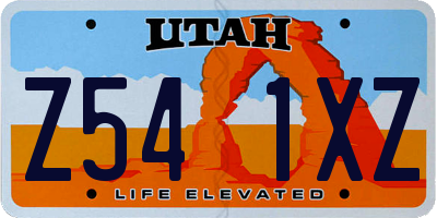 UT license plate Z541XZ