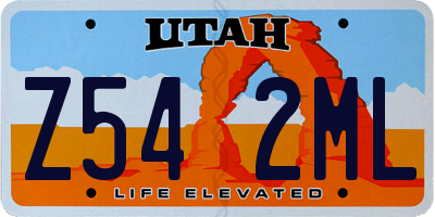 UT license plate Z542ML
