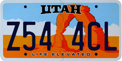 UT license plate Z544CL