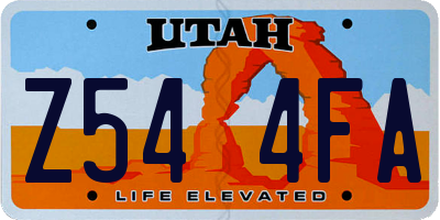 UT license plate Z544FA