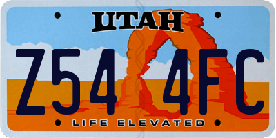 UT license plate Z544FC