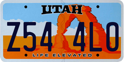 UT license plate Z544LO