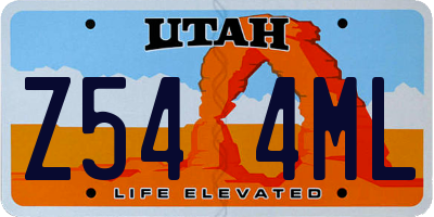 UT license plate Z544ML