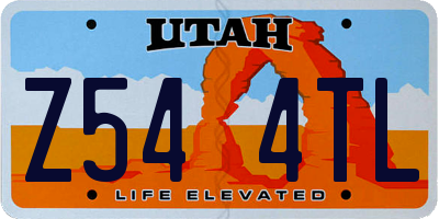 UT license plate Z544TL