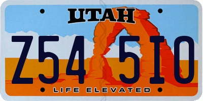 UT license plate Z545IO