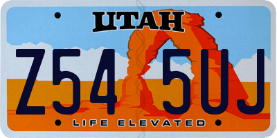 UT license plate Z545UJ
