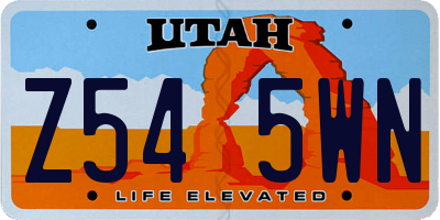 UT license plate Z545WN