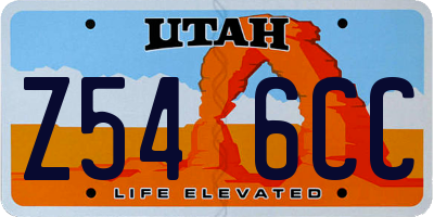 UT license plate Z546CC