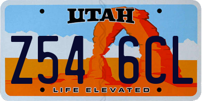 UT license plate Z546CL