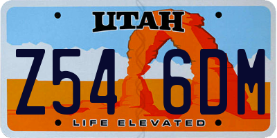 UT license plate Z546DM