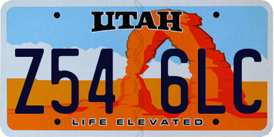 UT license plate Z546LC