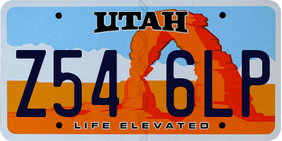 UT license plate Z546LP