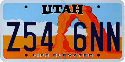 UT license plate Z546NN