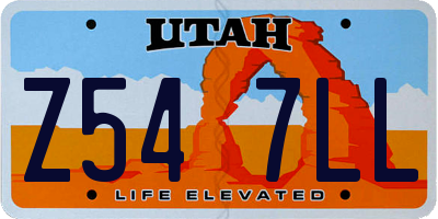 UT license plate Z547LL