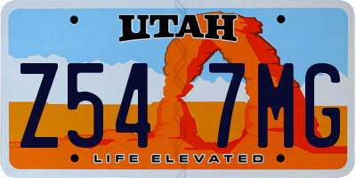 UT license plate Z547MG