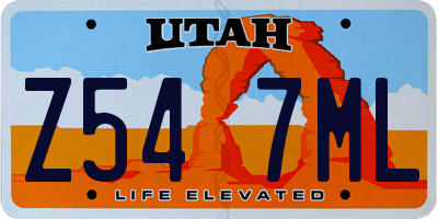 UT license plate Z547ML