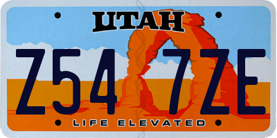UT license plate Z547ZE