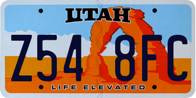 UT license plate Z548FC