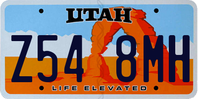 UT license plate Z548MH