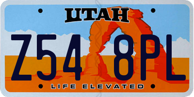 UT license plate Z548PL