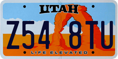 UT license plate Z548TU