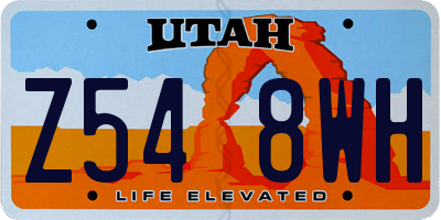 UT license plate Z548WH