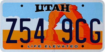 UT license plate Z549CG