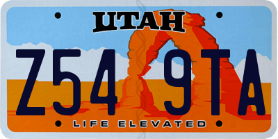 UT license plate Z549TA