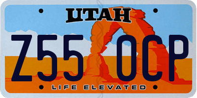 UT license plate Z550CP