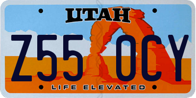 UT license plate Z550CY
