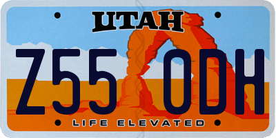 UT license plate Z550DH