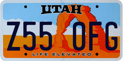 UT license plate Z550FG