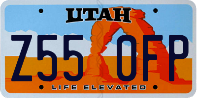 UT license plate Z550FP