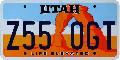 UT license plate Z550GT